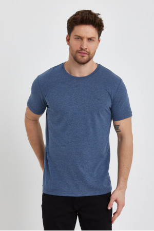 T-shirt trend art.2092 niebieski (lacivert melanj)
