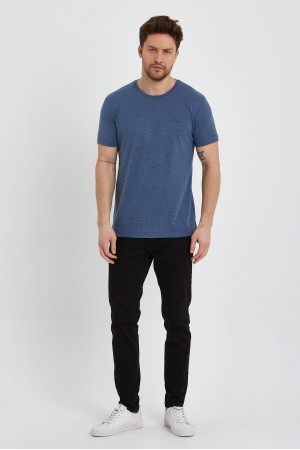 T-shirt trend art.2092 niebieski (lacivert melanj)