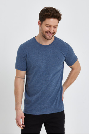 T-shirt trend art.2092 niebieski (lacivert melanj)