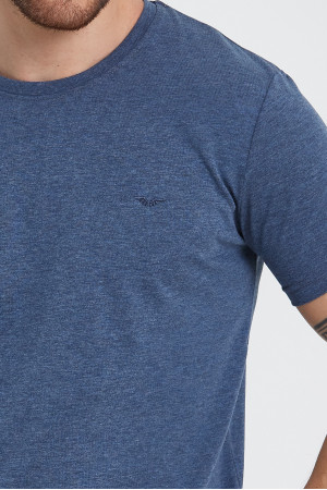 T-shirt trend art.2092 niebieski (lacivert melanj)