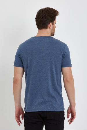 T-shirt trend art.2092 niebieski (lacivert melanj)